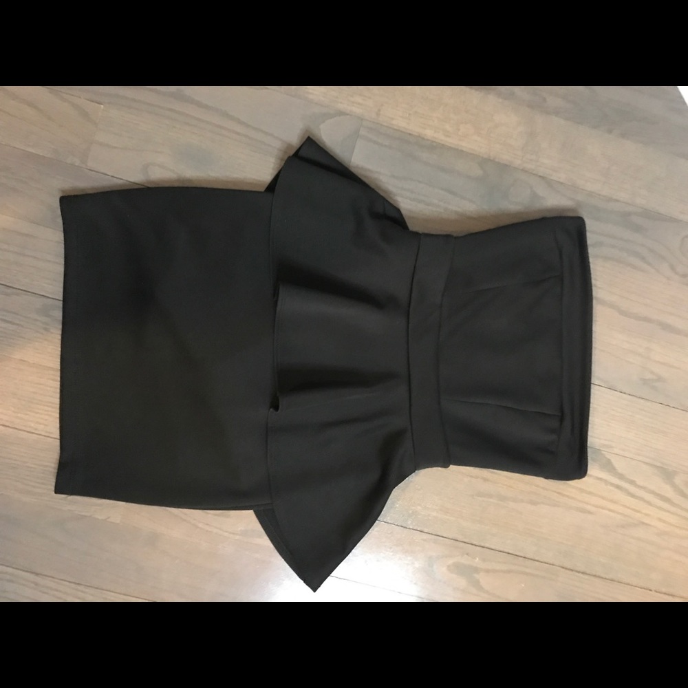 Black peplum dress